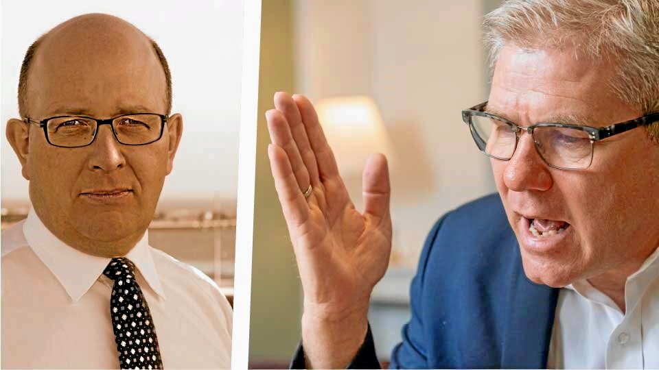 Borgmester Arne Boelt (th.) kommer nu med sin udlægning af hovedårsagen til fyringen af Jens Kirketerp Jensen som havnedirektør. Arkivfoto