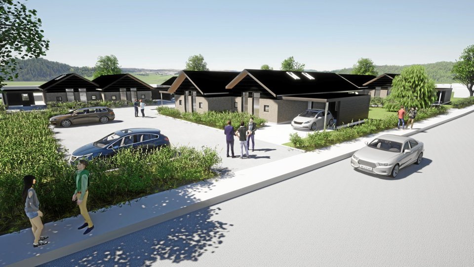 De første boliger står indflytningsklare til 1. september. Illustration: Arkitektgruppen Limfjorden