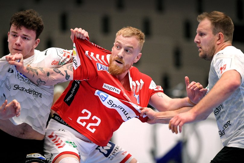 René Antonsen mærker ikke noget til den håndskade, der har holdt ham på sidelinjen i den seneste måned. Han er klar til Champions League-kampene mod Flensburg-Handewitt. Foto: Torben Hansen