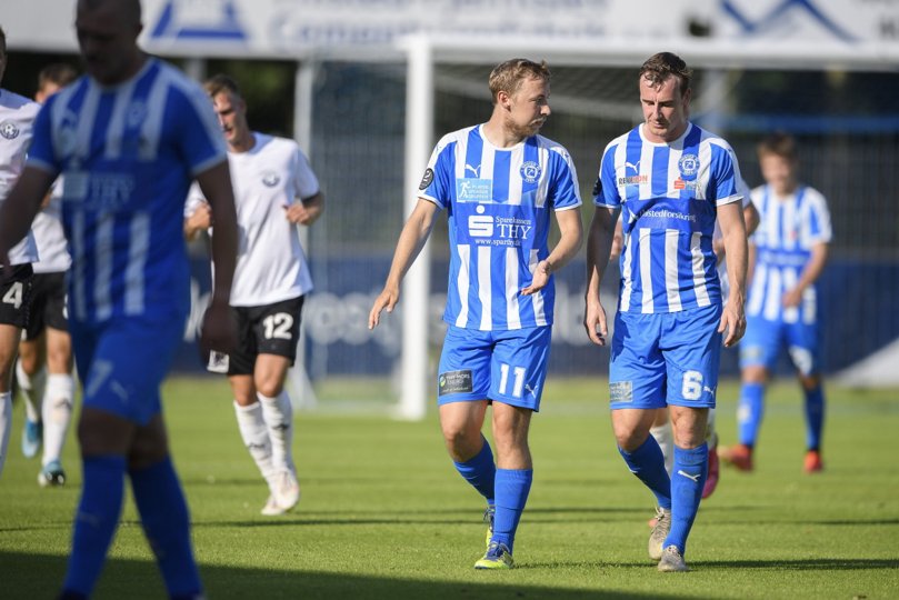 Jeppe Svenningsen (th.) og Mikkel Agger er begge tilbage i Thisted FC. Arkivfoto: Henrik Bo <i>Foto: Henrik Bo</i>