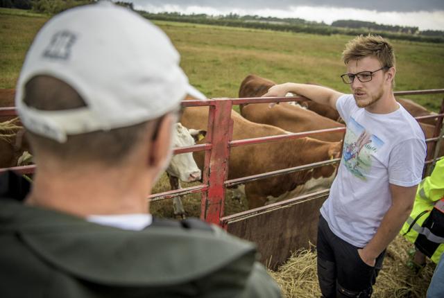 Martin Skamriis er 6. generation på Lophave. Han satser hele gårdbutikken på, at folk fortsat vil spise oksekød af høj kvalitet.  Foto: Martin Damgård