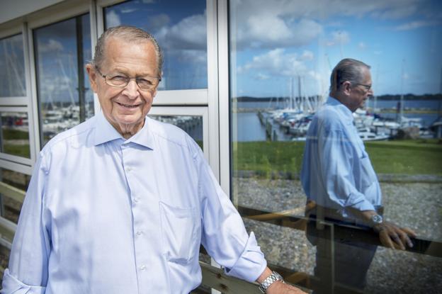 Peter Jeppesen var rørt efter den store tilstrømning til det, der blev sidste åbningsdag for hustruen og hans livsværk: restauranten på Hvalpsund Marina. <i>Foto: Kim Dahl Hansen</i>