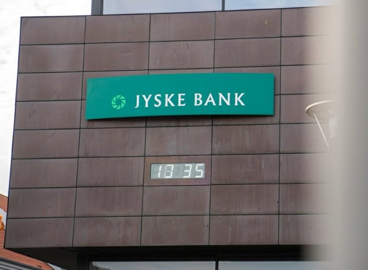 Jyske Bank har låst dørene til alle sine filialer efter trusler. Arkivfoto: Andreas Falck