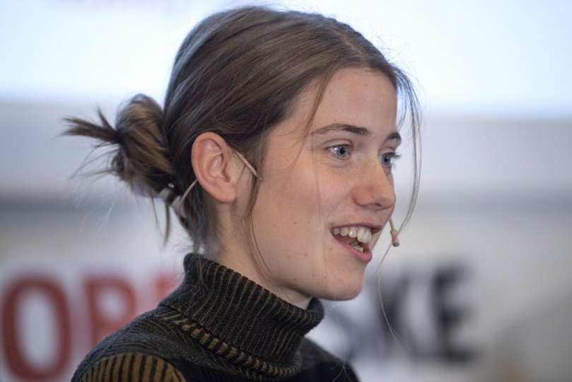 Roseanna Børsting gav politikerne ved det omvendte vælgermøde lidt at tænke over. Foto: Henrik Louis <i>Foto:Henrik Simonsen</i>