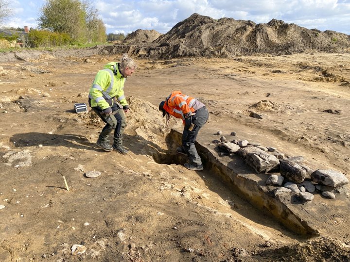Arkæologer har gravet mange spændende fund op i mulden ved Øster Hornum. Foto: Kim Dahl Hansen <i>Foto: Kim Dahl Hansen</i>