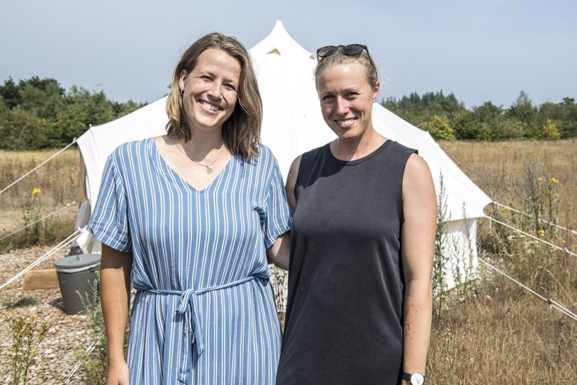 Lisanne Metselaar og Karina Filbert har ramt plet med deres nye luksus campingkoncept i Hou. Foto: Kim Dahl Hansen <i>Foto: Kim Dahl Hansen</i>