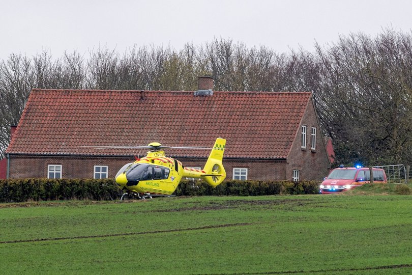 En redningshelikopter var tilkaldt, men kom ikke i aktion. Foto: Henrik Bo <i>Foto: Henrik Bo</i>
