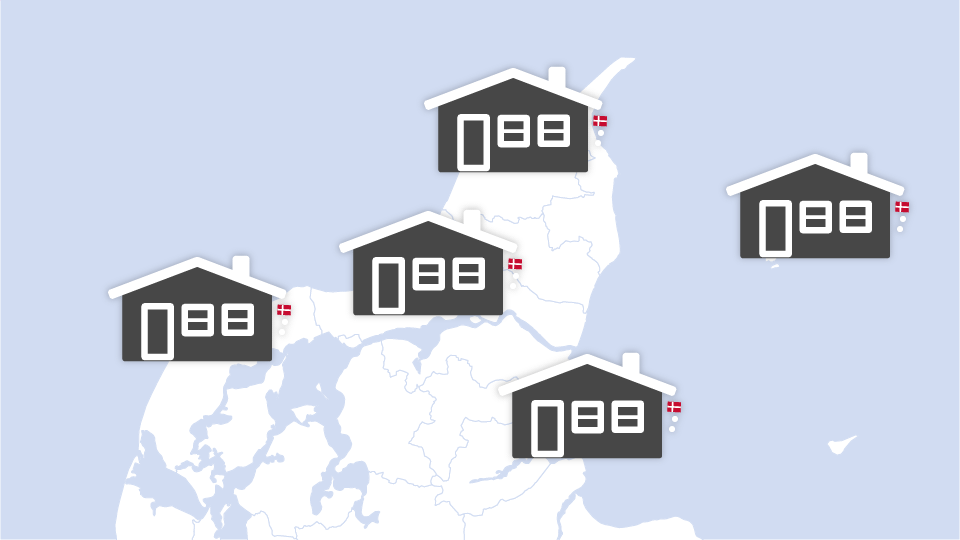 Så mange sommerhuse er der i Nordjylland: Se hvor der bygges mest