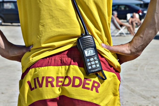 Livredderne fra TrygFonden gør god gavn ude på de danske strande. Foto: Bent Bach