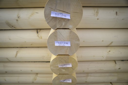 Hver enkelt trædel er nøje nummereret af byggefirmaet i Estland for at danske håndværkere kan samle bygningen på korrekt vis. Foto: Martin Damgård