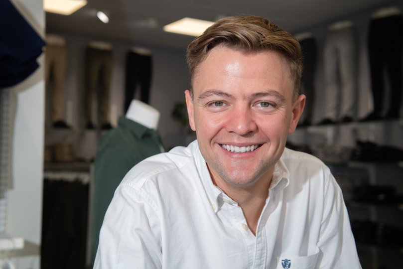 26-årige Benjamin Philip er ejer og stifter af virksomheden Teeshoppen. Foto: Bente Poder <i>MÅ IKKE GENBRUGES</i>