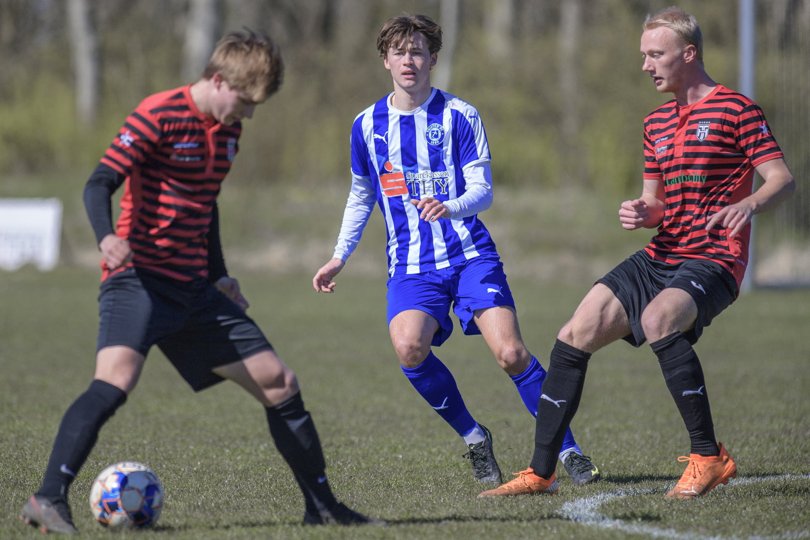 Thisted FC-satte sig på kampen mod Hanstholm IF. Arkivfoto: Martin Damgård