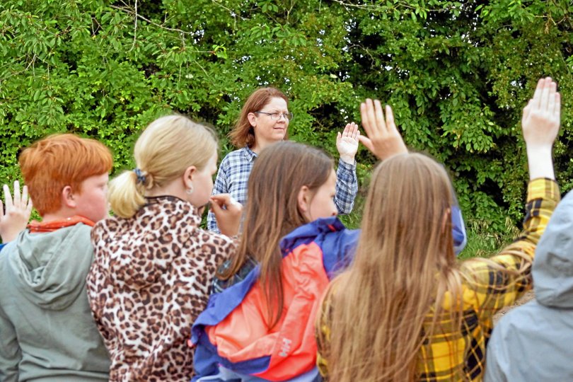 Udeskolevejleder Lene Bach glæder sig over, at hendes elever er vilde med ideen om et levende laboratorium. Privatfoto