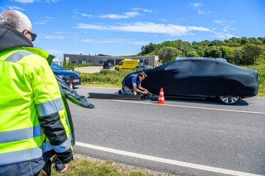 Et stort bilmærke skyder reklamebilleder af ny bilmodel på smukke Nordmors. <i>Foto: Henrik Bo</i>