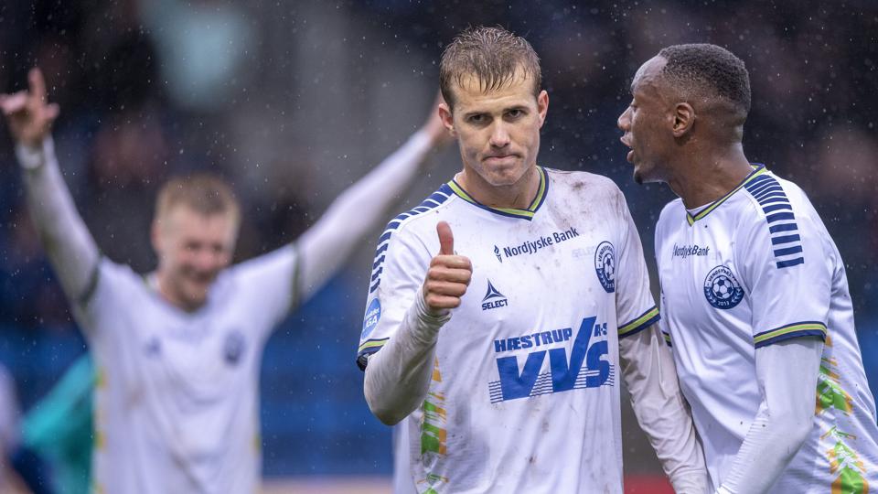 Lasse Steffensen gjorde comeback med en sen udligning mod Esbjerg, der sikrede Vendsyssel et vigtigt point. <i>Arkivfoto: Henrik Bo</i>