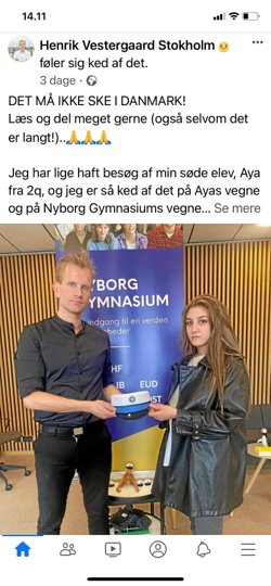 Rektoren for Nyborg Gymnasium kæmper for, at en af skolens elever kan få lov til at blive.