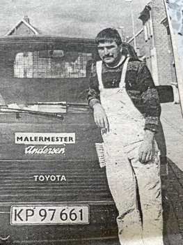 Lars Andersen, da han overtog Suldrup Malerforretning for 25 år siden. Privatfoto