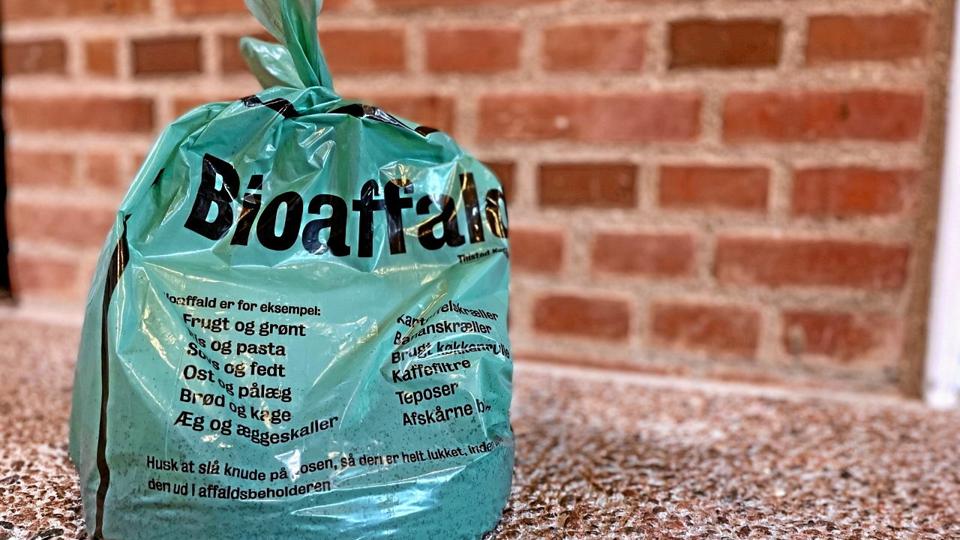 Et forsøg sidste sommer viste stor tilfredshed med de grønne plastposer til bioaffald. Mandag begynder Thisted kommune at fordele poserne blandt kommunens 13.000 husstande. Foto: Thisted Kommune