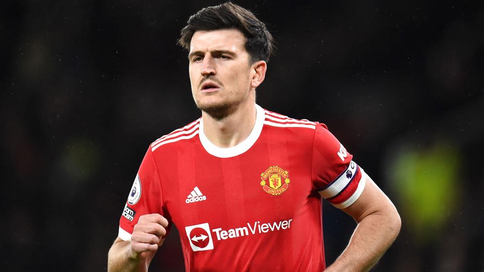 Harry Maguire er anfører i Manchester United og har været i klubben siden 2019. <i>Peter Powell/Reuters</i>