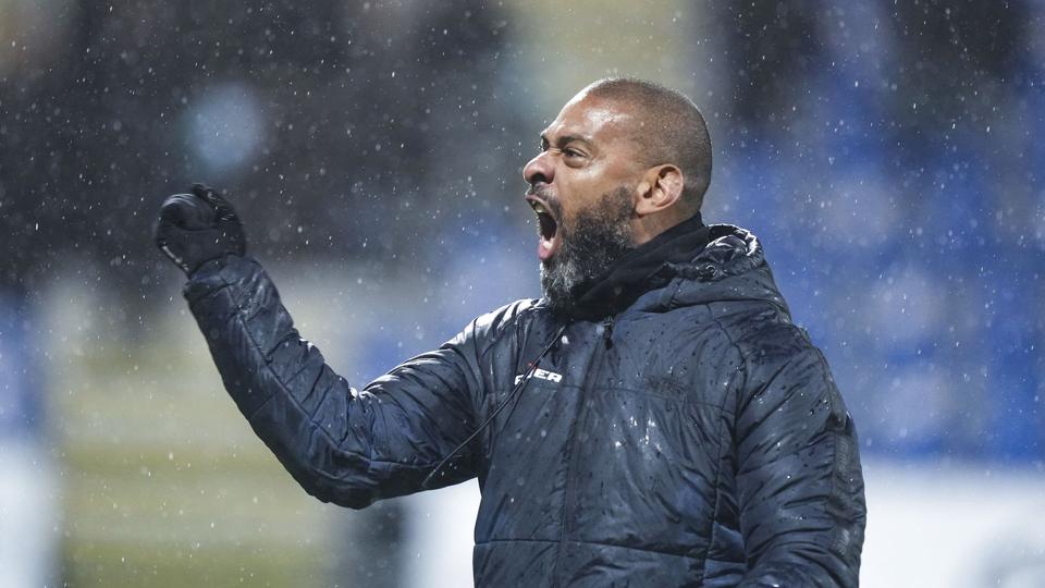 David Nielsen så sit hold vende 0-2 til 3-2 mod Sønderjyske. <i>Claus Fisker/Ritzau Scanpix</i>