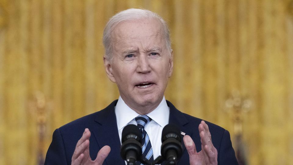 USA's præsident, Joe Biden, vil mandag drøfte situationen i Ukraine med sine allierede. (Arkivfoto) <i>Alex Brandon/Ritzau Scanpix</i>