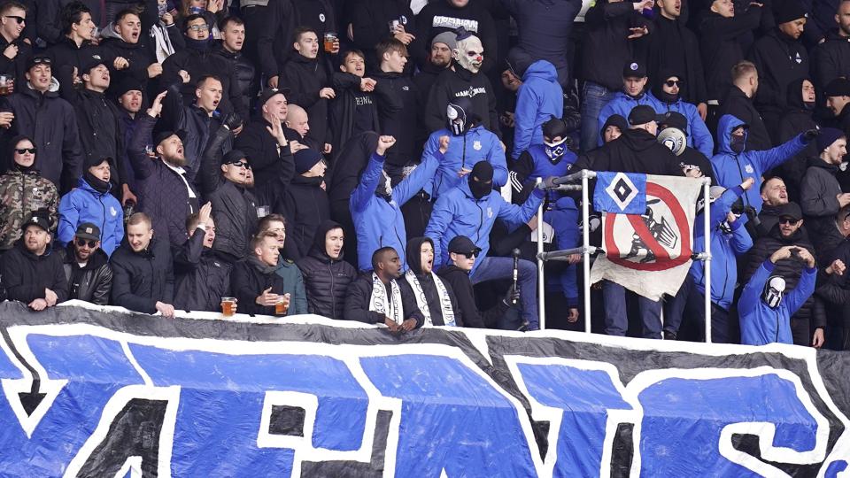 I oktober sidste år var FC Københavns fans på plads på Brøndby Stadion, men det får de ikke lov til, når de to mandskaber mødes senere på sæsonen. (Arkivfoto) <i>Liselotte Sabroe/Ritzau Scanpix</i>