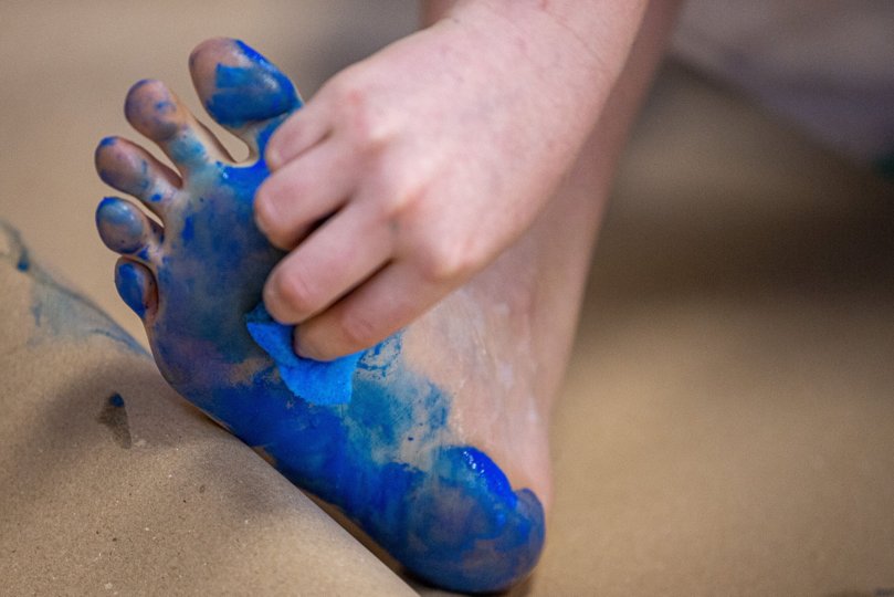 Pensler har været skiftet ud med fødder. Foto: Martél Andersen <i>Foto: Martél Andersen</i>