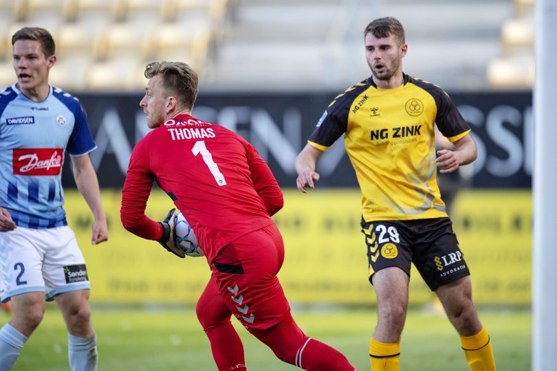 Muamer Brajanac (th.) er Hobro IK's nye angriber. Arkivfoto: Bo Amstrup/Ritzau Scanpix <i>Ritzau Scanpix</i>