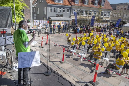 Igen i år afholdes Stafet for Livet på Storetorv i Thisted. Arkivfoto Henrik Louis <i>Foto:Henrik Simonsen</i>