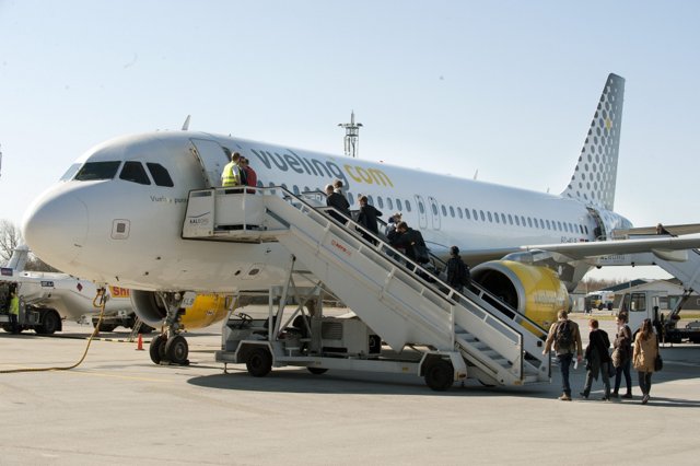 Det spanske flyselskab Vueling har droppet sine planlagte flyvinger fra Aalborg denne sommer. Arkivfoto: Grete Dahl