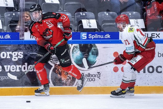 Aalborg Pirates mødte onsdag aften Odense Bulldogs hjemme i Metal Ligaen.
Aalborg 2. Februar 2022.
Foto Lars Pauli <i>Foto: Lars Pauli</i>