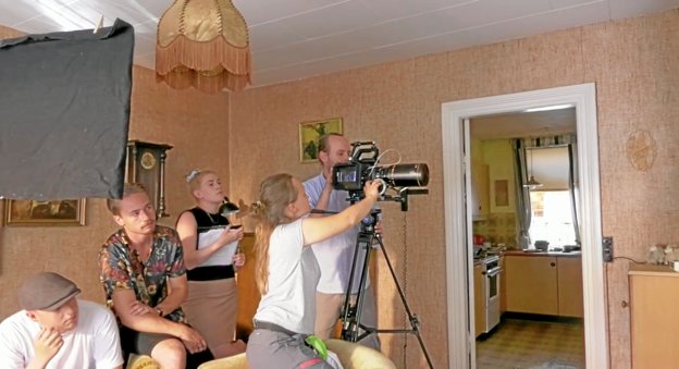 Fra optagelserne i et nedrivningsdømt hus i Bedsted. Privatfoto