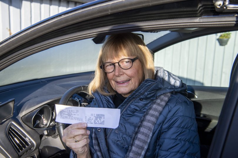 Karen Marie Aagaards kvittering for parkering i Friis' p-hus reddede hende fra en opkrævning på 300 kr. <i>Foto: Kim Dahl Hansen</i>