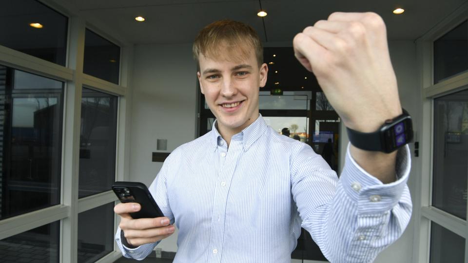 Den 22-årige Jakob Junker fra Frederikshavn har nu fået investorer til virksomheden MyEpi.  <i>Foto: Henrik Louis </i>