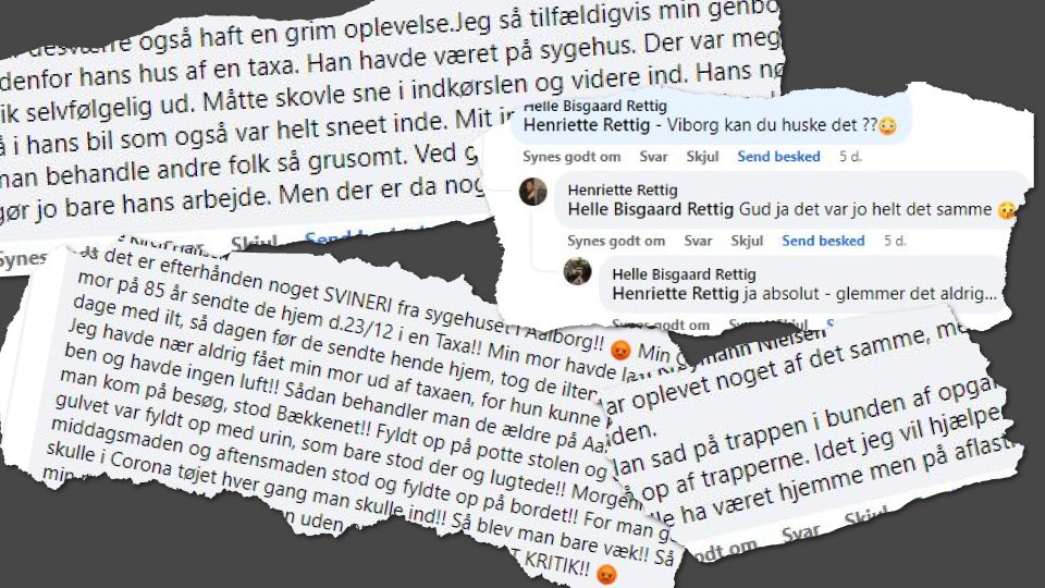 Der har været adskillige kraftige reaktioner på Nordjyskes omtale af udskrivningen af den 89-årige til sit hjem blot iført hospitalstøj. Grafik Jette Klokkerholm