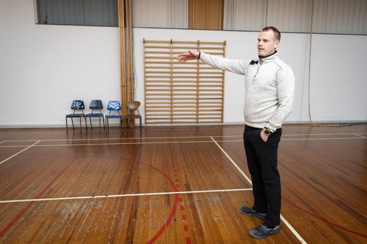 Gymnastiksalen bliver snart ramme om fest. <i>Foto: Henrik Bo</i>