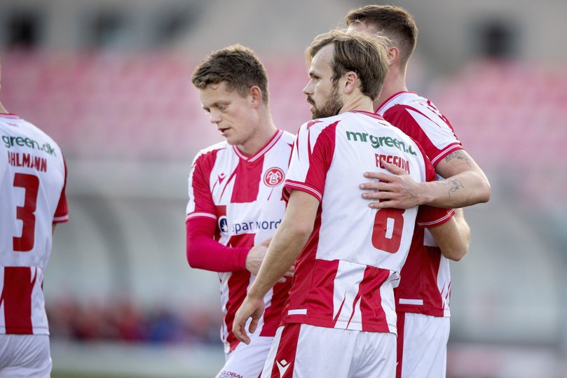 Iver Fossum scorede AaB's første mål i kampen mod WSG Tirol. Foto: Lars Pauli <i>Foto: Lars Pauli</i>