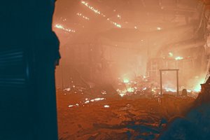 Kraftig brand i Nørager - politi advarede naboer