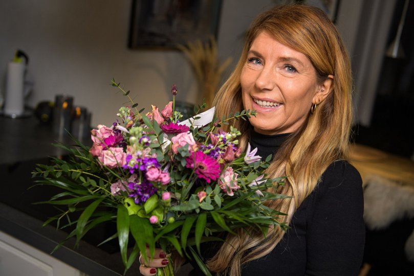 Sandra Tweddell er rørt over den tak, det unge brødrepar sendte hende efter et dramatisk møde på en mørk vej i Aggersund. Foto: Bo Lehm <i>Bo Lehm</i>