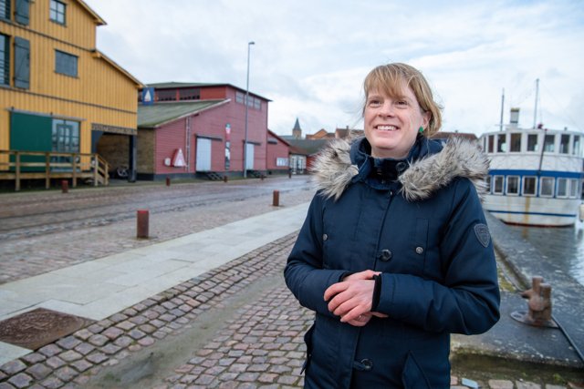 Museumsinspektør Lykke Olsen, Nordjyske Museer - håber at både turister og lokale kan få glæde af de 11 podcasts om Hobro Havn og dens historie.  Arkivfoto