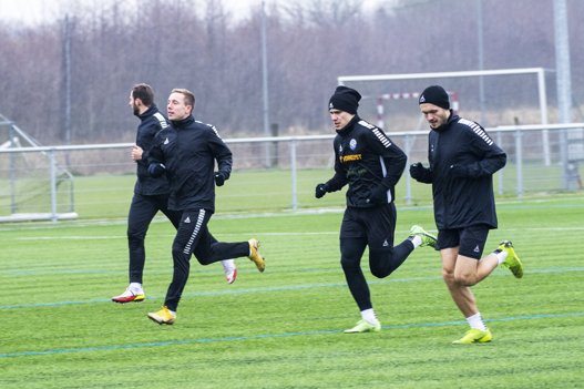 Vendsyssel FF var tilbage på træningsbanen for første gang i 2022. 
Foto: Kim Dahl Hansen <i>Foto: Kim Dahl Hansen</i>