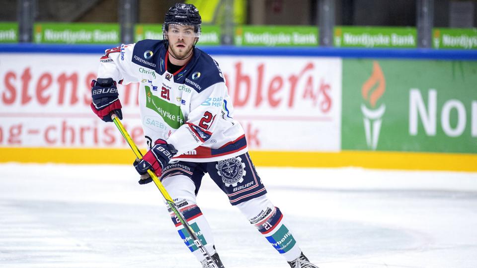 Christian Mieritz ser stadig en udvej, der betyder sejr i kvartfinaleserien mod Esbjerg Energy. Arkivfoto: Lars Pauli <i>Foto: Lars Pauli</i>