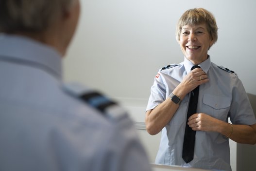 Lone ville lyve, hvis hun sagde, at hun ikke har været drevet af ambitioner, mere indflydelse og højere rang. Men hun var langt inde i sin karriere, før hun fandt ud af, at hun gik efter en vertikal karriere. Foto: Bente Poder <i>Foto: Bente Poder</i>