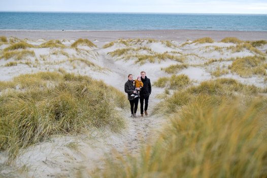 Parret nød hvedebrødsdagene i Vorupør sammen med lille Vilma. <i>Bo Lehm</i>