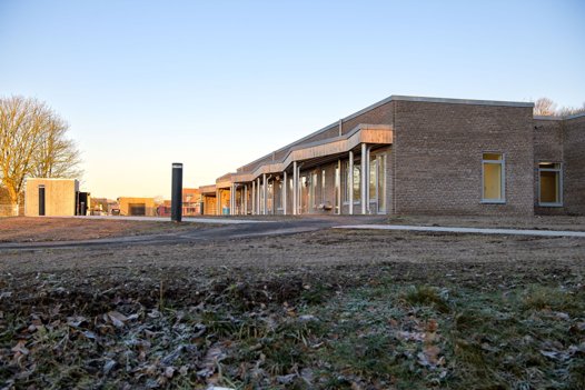 Børneuniverset ligger for enden af Solvej med en flot udsigt over Hobro by. Foto: Bo Lehm <i>Bo Lehm</i>