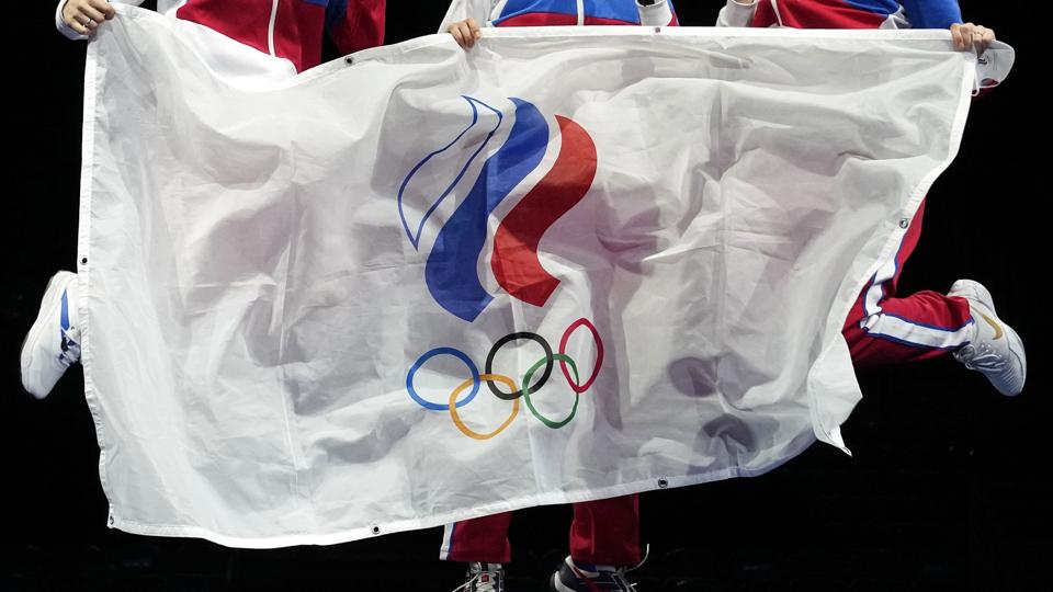 Ruslands atleter kæmpede under neutralt flag under OL i Tokyo på grund af en dopingdom. <i>Hassan Ammar/Ritzau Scanpix</i>