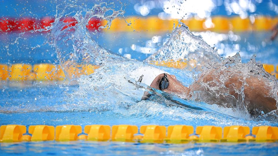 De russiske og hviderussiske svømmere må gerne deltage i internationale konkurrencer - men kun som neutrale. (Arkivfoto) <i>Oli Scarff/Ritzau Scanpix</i>