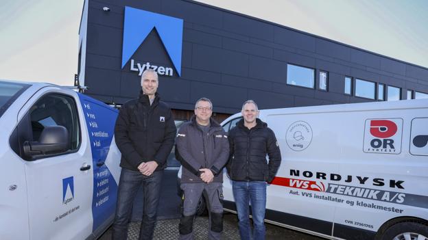 Erik Lytzen a/s køber Nordjysk VVS Teknik, en af Vendsyssels største VVS virksomheder. På billedet Anders C. Nielsen, Thomas Petersen og Martin Søndergaard. Foto: Bente Poder