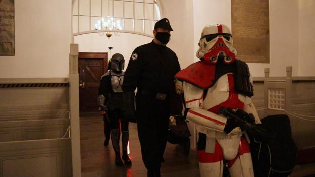 Et af de seneste ”troops” var, da foreningen var med til en Star Wars-gudstjeneste i Nørresundby Kirke. Foto: Thomas Lee Christensen