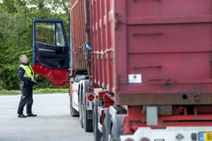 Stor lastbilkontrol i Nørresundby: Én fik bøde på 70.000 kroner - seks fik køreforbud